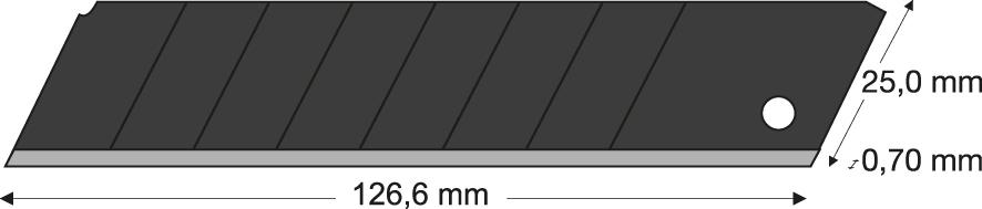 Odlam.cepel cierna 25mm 10 ks./balenie LUTZ BLADES