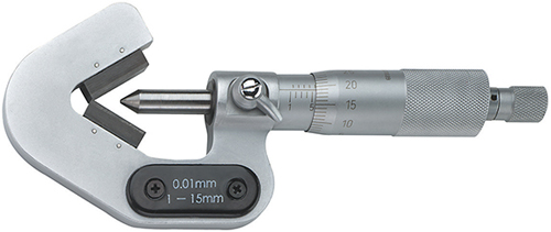 Mikrometer analógový 1-15/0,01mm 60G, DIN863-1 prizma Format