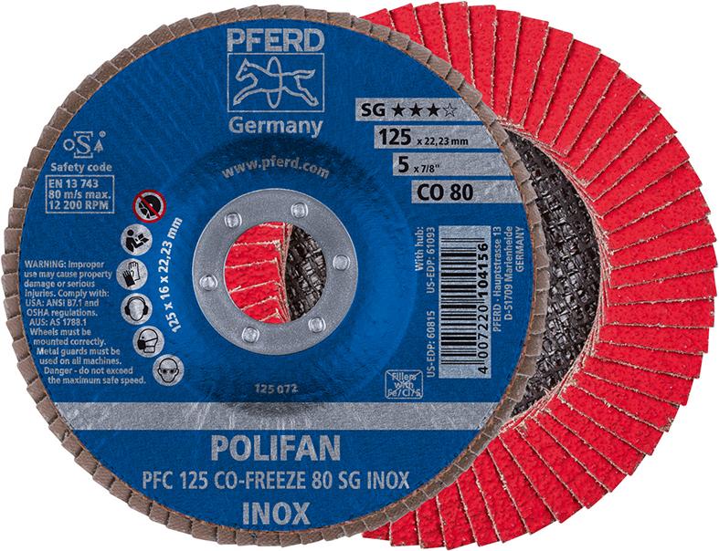 Lamelový brúsny kotúc COFREEZE vypuklý 125mm K80 Pferd