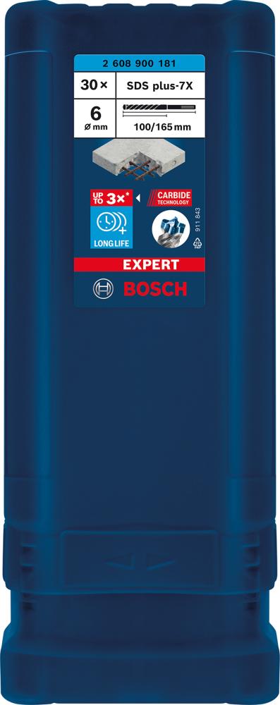 Klad.vrták SDS-plus 7x6x100x165mm 30ks EXPERT Bosch